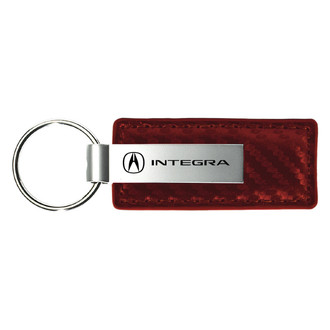 Autogold® - Integra Burgundy Carbon Fiber Leather Key Chain