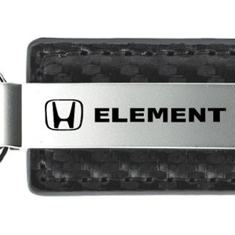 Autogold® - Element Gun Metal Carbon Fiber Leather Key Chain