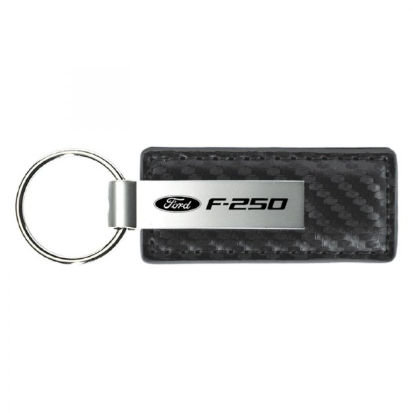 Autogold® - F-250 Gun Metal Carbon Fiber Leather Key Chain