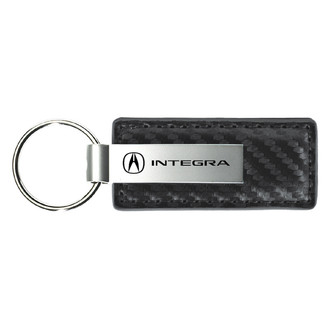 Autogold® - Integra Gun Metal Carbon Fiber Leather Key Chain