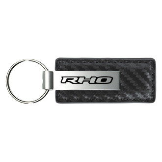Autogold® - RHO Gun Metal Carbon Fiber Leather Key Chain
