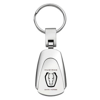 Autogold® - Dark Horse Chrome Teardrop Key Chain
