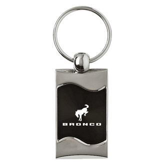 Autogold® - Bronco 2020 Black Rectangular Wave Key Chain