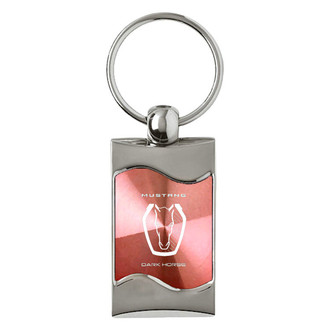 Autogold® - Dark Horse Pink Rectangular Wave Key Chain