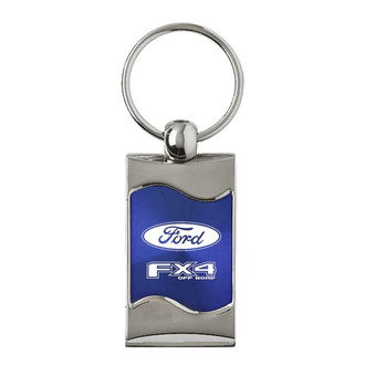 Autogold® - FX4 Blue Rectangular Wave Key Chain