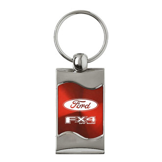 Autogold® - FX4 Red Rectangular Wave Key Chain