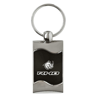 Autogold® - RHO Head Black Rectangular Wave Key Chain