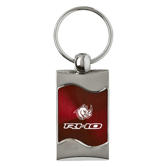 Autogold® - RHO Head Burgundy Rectangular Wave Key Chain