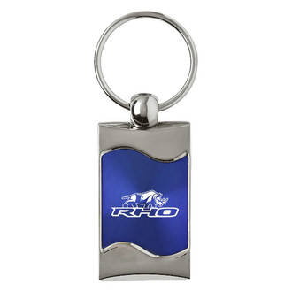 Autogold® - RHO Stacked Blue Rectangular Wave Key Chain