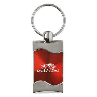 Autogold® - RHO Stacked Red Rectangular Wave Key Chain
