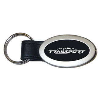 Autogold® - TrailSport Black Oval Leather Key Chain