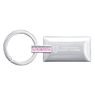 Autogold® - Dark Horse Jeweled Pink Rectangular Key Chain