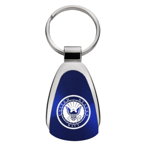 Autogold® - Navy Blue Teardrop Key Chain