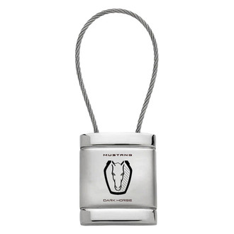 Autogold® - Dark Horse Satin-Chrome Cable Key Chain
