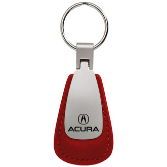 Autogold® - Acura Red Leather Teardrop Key Chain