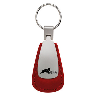 Autogold® - Big Horn Red Leather Teardrop Key Chain