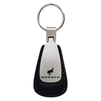 Autogold® - Bronco 2020 Black Leather Teardrop Key Chain