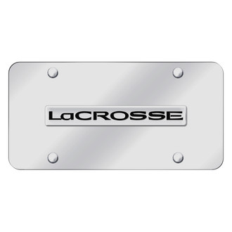 Autogold® - Chrome License Plate with 3D Chrome LaCrosse Logo