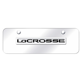 Autogold® - Chrome Mini Size License Plate with 3D Chrome LaCrosse Logo