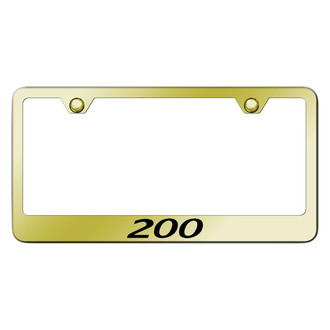 Autogold® - Gold License Plate Frame with Laser Etched 200 Logo