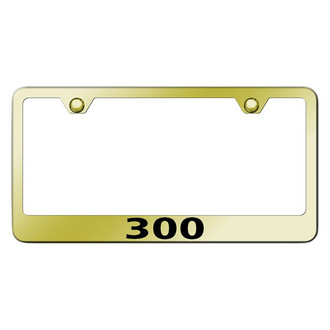 Autogold® - Gold License Plate Frame with Laser Etched 300 Logo