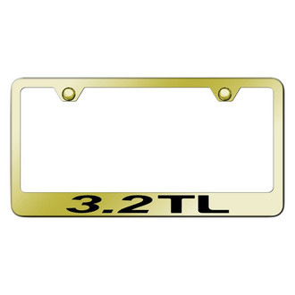 Autogold® - Gold License Plate Frame with Laser Etched 3.2 TL Logo