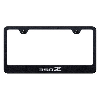 Autogold® - Rugged Black License Plate Frame with Laser Etched 350Z Logo