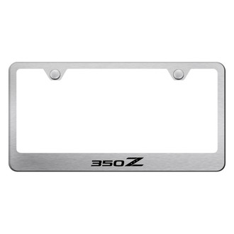 Autogold® - Brushed License Plate Frame with Laser Etched 350Z Logo