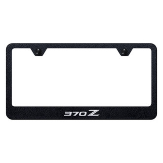 Autogold® - Rugged Black License Plate Frame with Laser Etched 370Z Logo