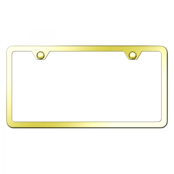Autogold® - Slimline Plain 2-Hole License Plate Frame