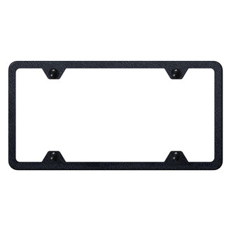 Autogold® - Slimline Plain 4-Hole Rugged Black License Plate Frame