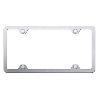 Autogold® - Slimline Plain 4-Hole Brushed License Plate Frame