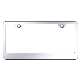 Autogold® - 2-Hole Bottom Chrome License Plate Frame