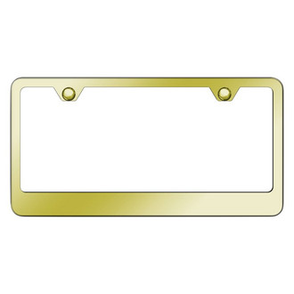 Autogold® - 2-Hole Bottom Gold License Plate Frame