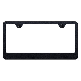 Autogold® - 2-Hole Bottom Rugged Black License Plate Frame