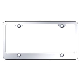 Autogold® - 4-Hole Bottom Chrome License Plate Frame