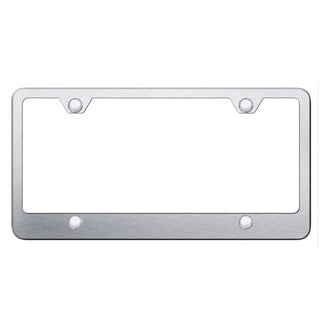 Autogold® - 4-Hole Bottom Brushed License Plate Frame