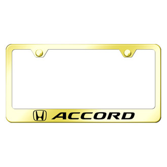 Autogold® - Gold License Plate Frame with Laser Etched Accord Logo