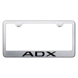 Autogold® - Brushed License Plate Frame with Laser Etched ADX Logo
