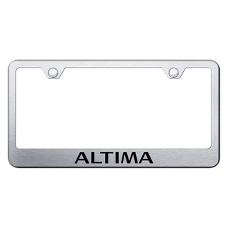 Autogold® - Brushed License Plate Frame with Laser Etched Altima Logo