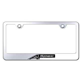 Autogold® - Chrome License Plate Frame with Laser Etched A Spec Logo