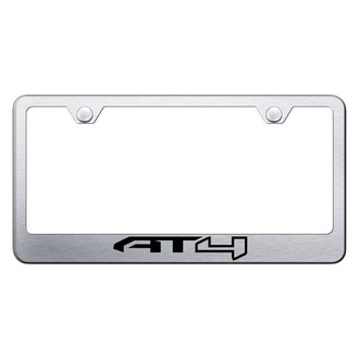 Autogold® - Brushed License Plate Frame with Laser Etched AT4 Logo