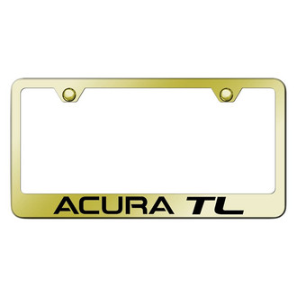 Autogold® - Gold License Plate Frame with Laser Etched Acura TL Logo