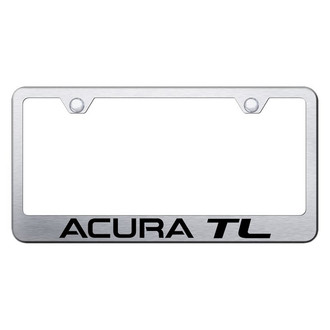 Autogold® - Brushed License Plate Frame with Laser Etched Acura TL Logo