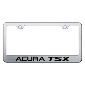 Autogold® - Brushed License Plate Frame with Laser Etched Acura TSX Logo