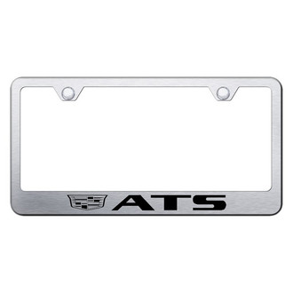 Autogold® - Brushed License Plate Frame with Laser Etched ATS New Logo