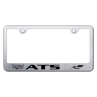 Autogold® - Brushed License Plate Frame with Laser Etched ATS-V New Logo
