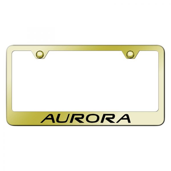 Autogold® - License Plate Frame with Laser Etched Aurora Logo
