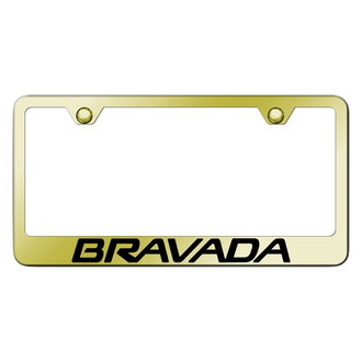 Autogold® - Gold License Plate Frame with Laser Etched Bravada Logo