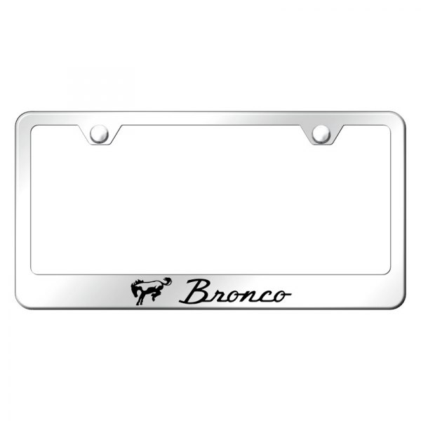Autogold® - License Plate Frame with Laser Etched Bronco Logo